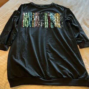 SHEIN Curve sequin sweatshirt dress size 1xl